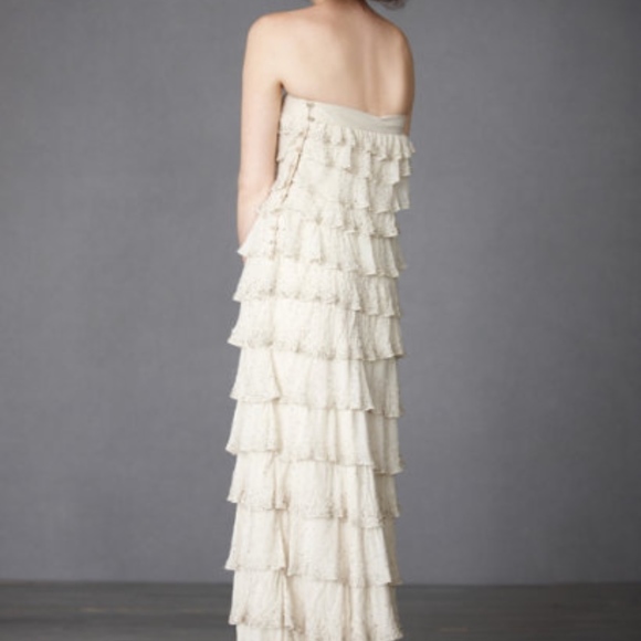 Va Et Vien Tiered Beaded Pointillist Gown - Picture 1 of 8